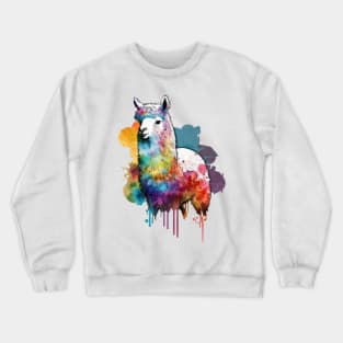 Alpaca Llama Colordrops Crewneck Sweatshirt